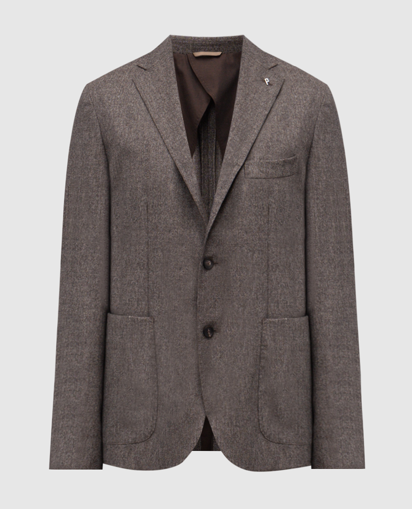 

Brown patterned wool jacket Peserico