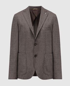 Peserico Brown patterned wool jacket R5100908273