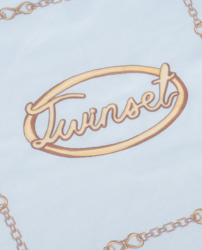 Twinset Blue scarf with print 261TA4400