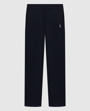 Sporty & Rich Blue SRC cashmere and wool trousers PA05962302BL106
