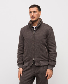 Enrico Mandelli Brown cashmere jacket 2T704B5428