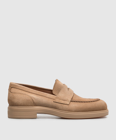 Braune Wildleder-Loafer