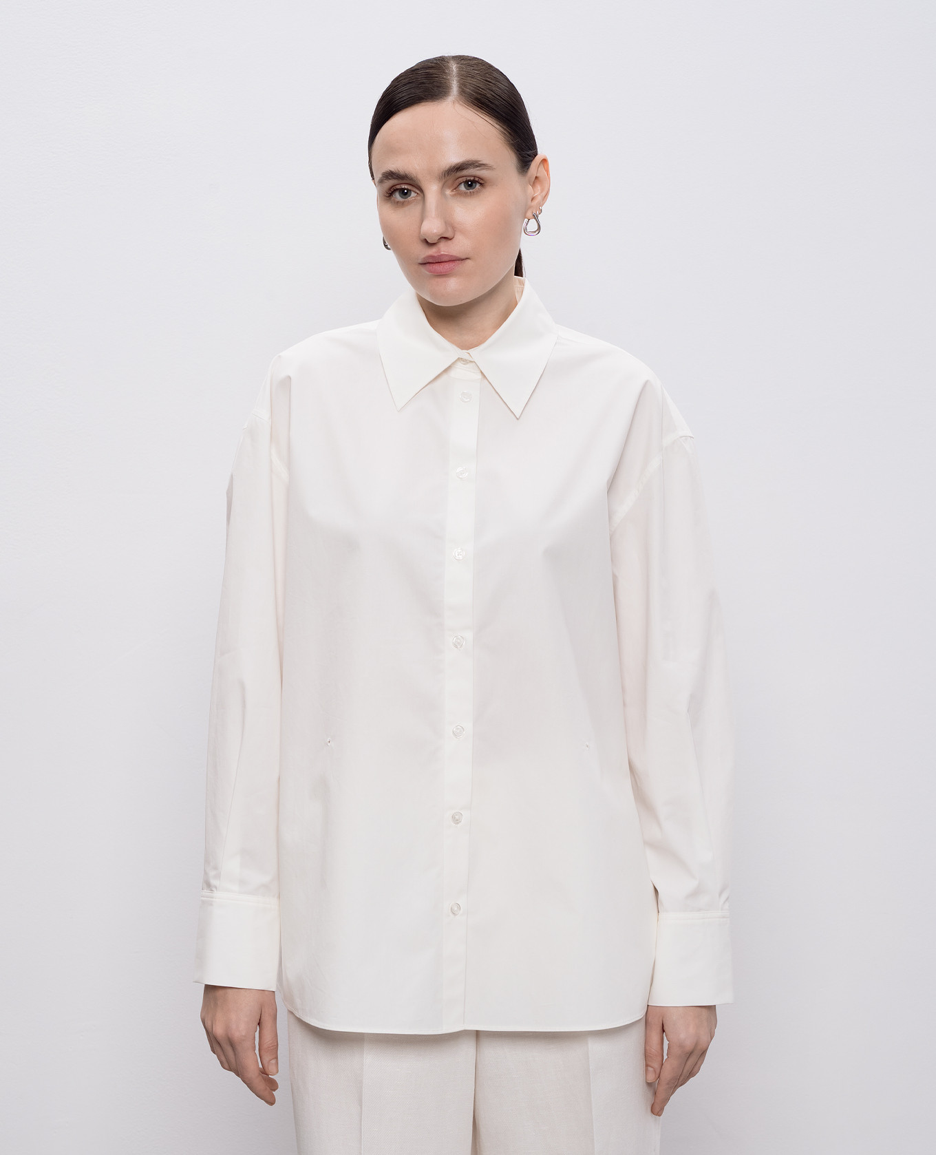 

White shirt with logo embroidery Twinset
