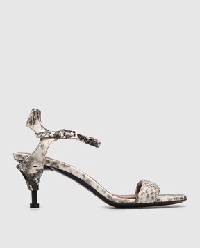 Premiata Leather sandals with python embossing M7020
