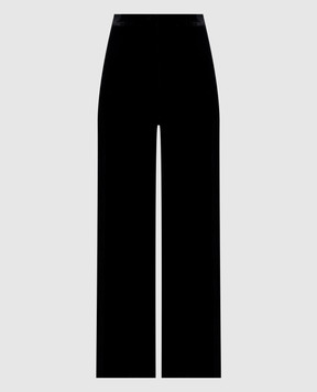 Momoni Black velour pants Candeo MOPA02525MO