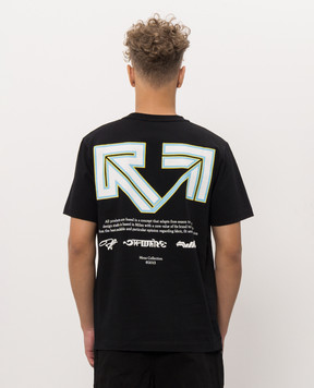 Off-White Black T-shirt with Industrial half Arrow print 44MAA16MF26J002