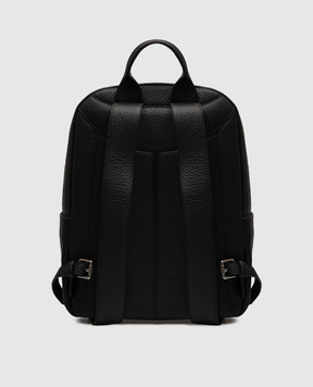 Enrico Mandelli Johnny black leather backpack JOHNNY7213