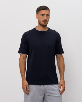 Brunello Cucinelli Blue straight-cut T-shirt M0B137427