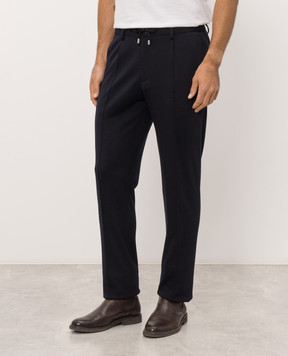 Stefano Ricci Navy blue wool pants M1T81A0024W0001D