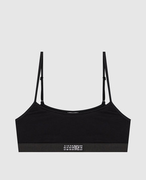 Maison Margiela MM6 Black top with emblem pattern MKRG80060