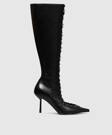 Botas de cuero negro COLETTE