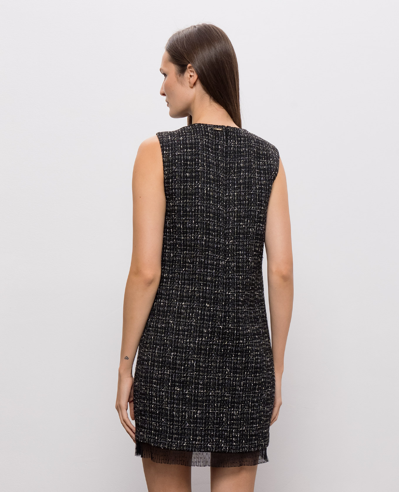 Black tweed dress Twinset 4