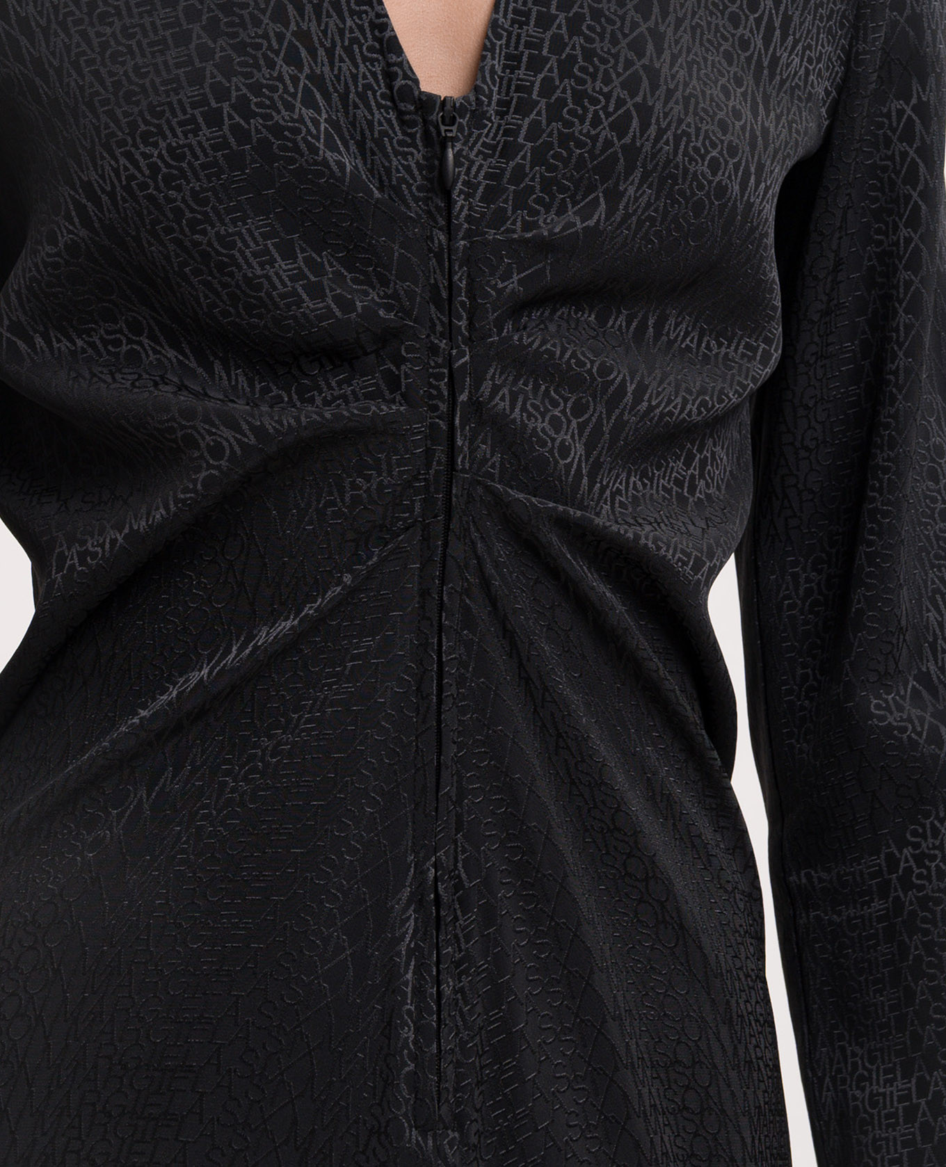 Black dress with logo pattern Maison Margiela MM6 5