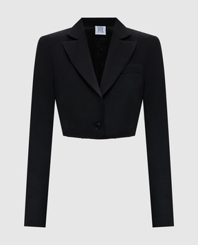 Vetements Black cropped wool jacket WE76TJ362B