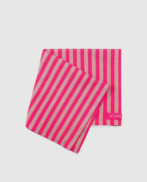 Pip Studio Set of red Stripes serving napkins with logo 51067042