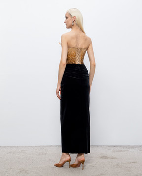Montsand Black dress with corset top D250