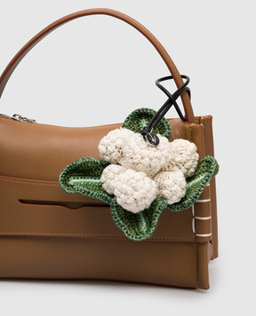 JW Anderson Knitted cauliflower-shaped bag charm AC0425FA0496