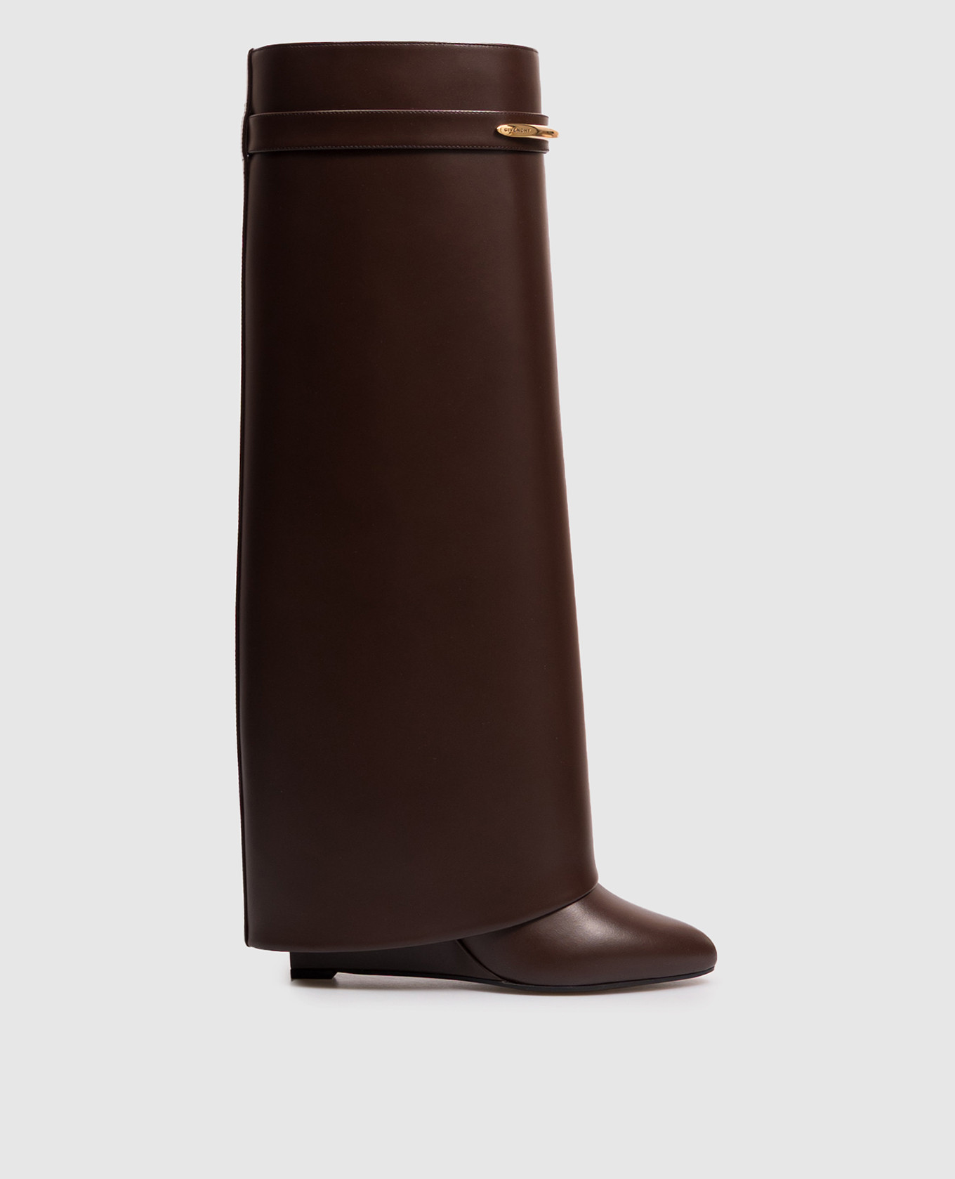 Brown leather Shark Pinch boots