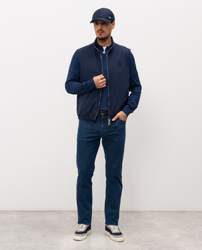 Stefano Ricci Blue silk polo shirt K414000P30F26160
