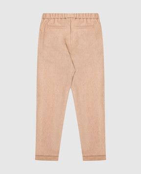Brunello Cucinelli Children's beige wool trousers with lapels B038PP113C