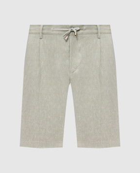 Stefano Ricci Green linen and wool shorts M1T6100300WL003L