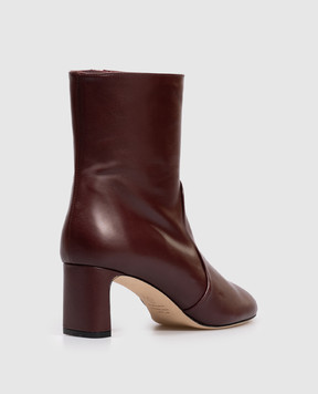 Stuart Weitzman Burgundy leather ankle boots BABETTE SL542