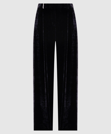 Blue velvet pants