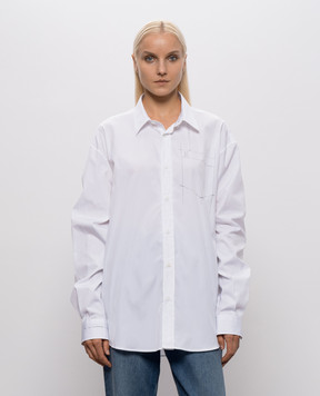 Vetements White shirt with graphic print MH27SH046W