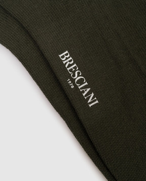 Bresciani Khaki socks with geometric pattern MC014IN0014BR