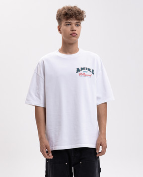 AMIRI White T-shirt with Hollywood print AM426JR034