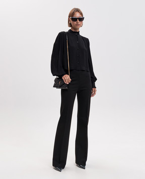 Twinset Black blouse with metal logo 262TP2342