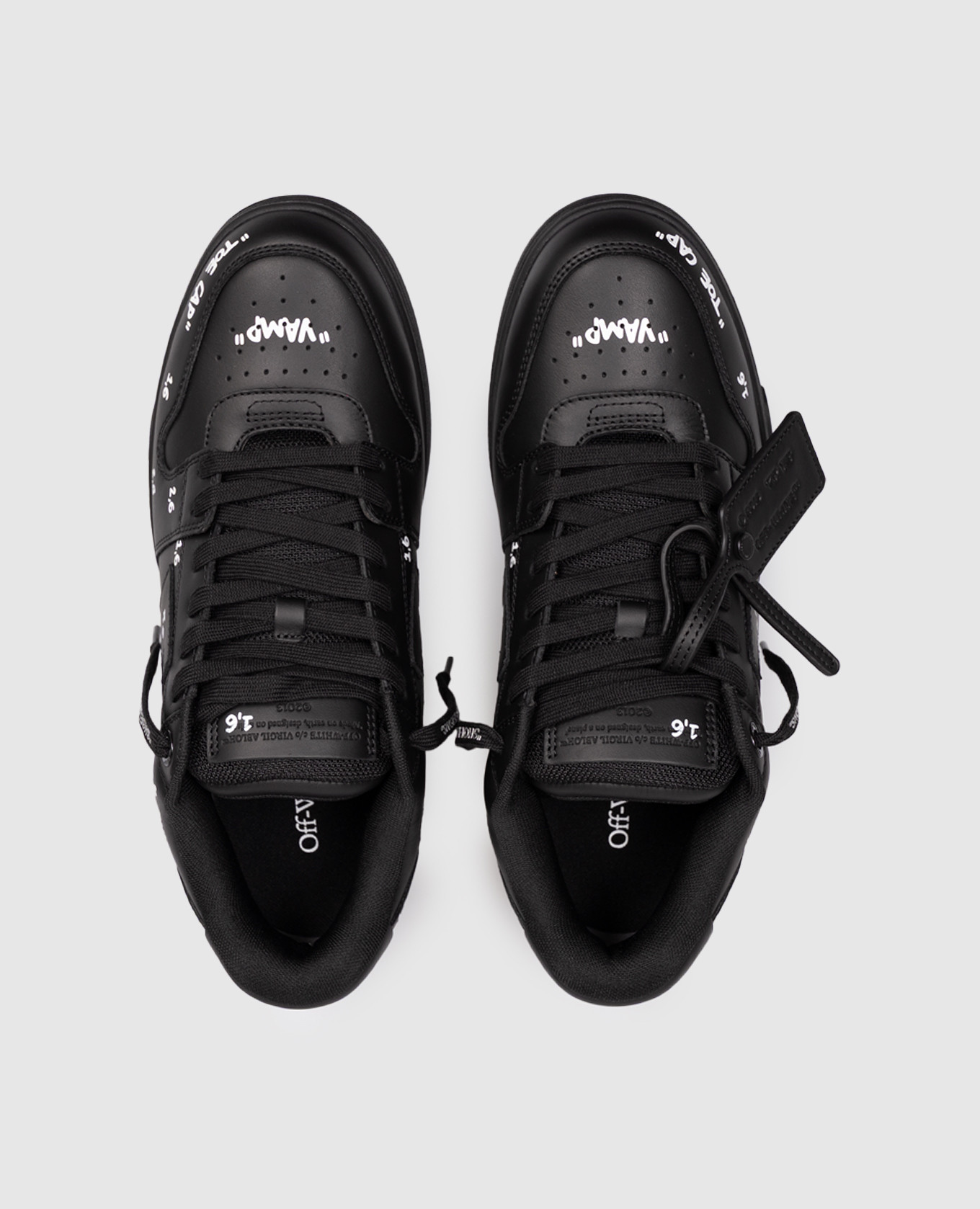 

Out Of Office black leather sneakers Off-White