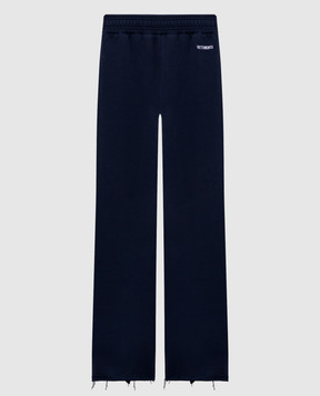 Vetements Blue sweatpants with logo embroidery WE76SP498N