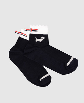 Thom Browne HECTOR CREW blue socks FAS240AY3011