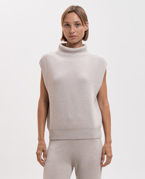 Peserico Beige vest with wool A99861F129U470