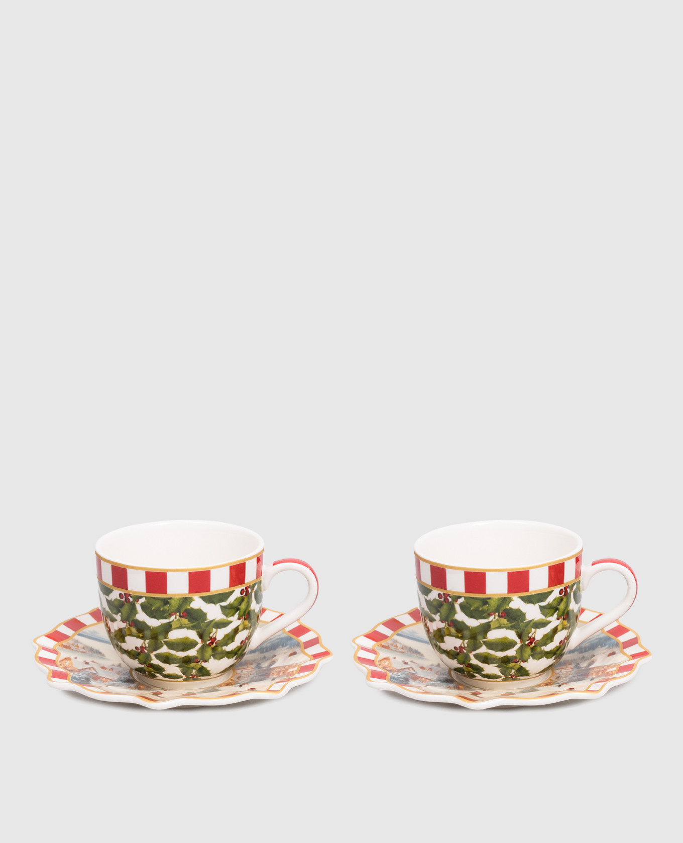 

Set of porcelain coffee cups and saucers Palais Royal, White