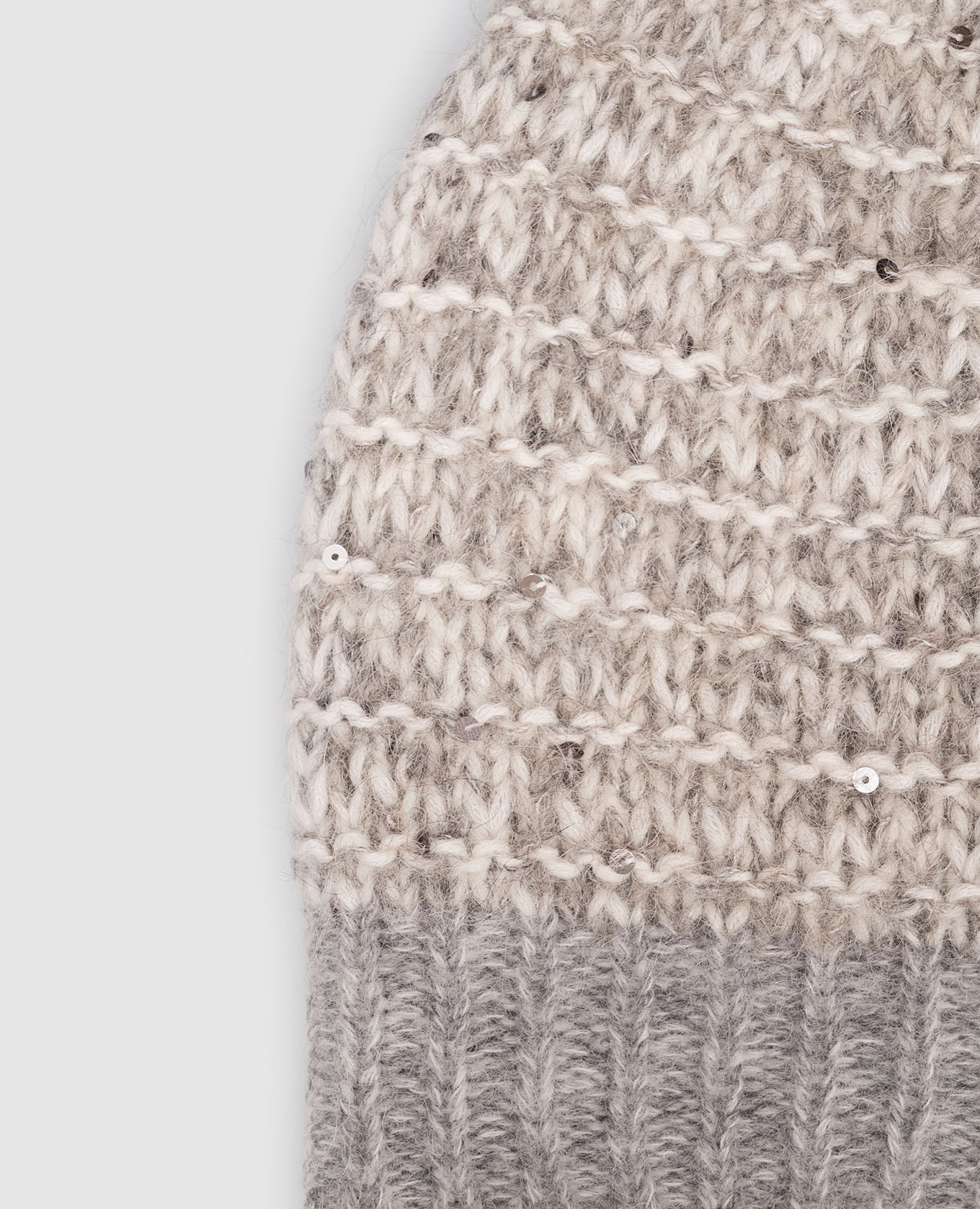 Gray alpaca wool hat Peserico 4