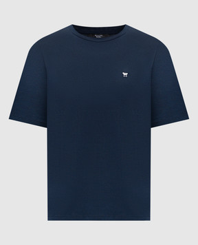 Max Mara Weekend WKDVENACO blue T-shirt with embroidered emblem WKDVENACO