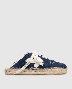 Off-White Blue logo patch mules OMIB00AS26DEN001