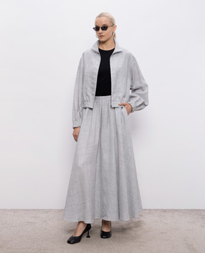 Intoca Gray skirt with sash 261RAPSKL1304