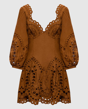 Charo Ruiz Brown mini dress Esmare 263605
