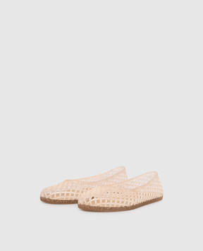 Colors of California Beige Jelly ballet flats with glitter HCCARMEL01