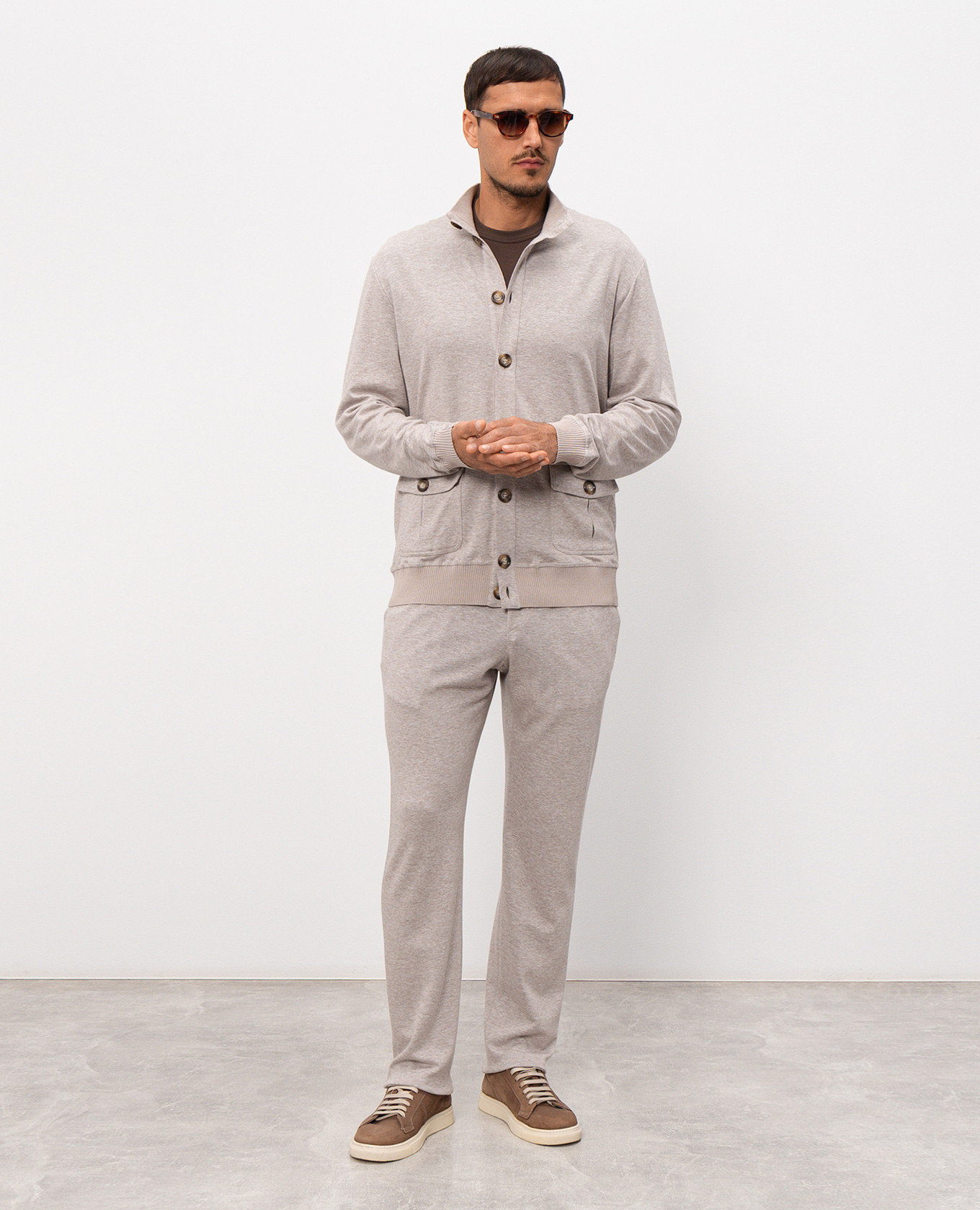 Beige melange pants Pini Parma 2