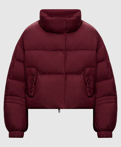 Burgundy short down jacket