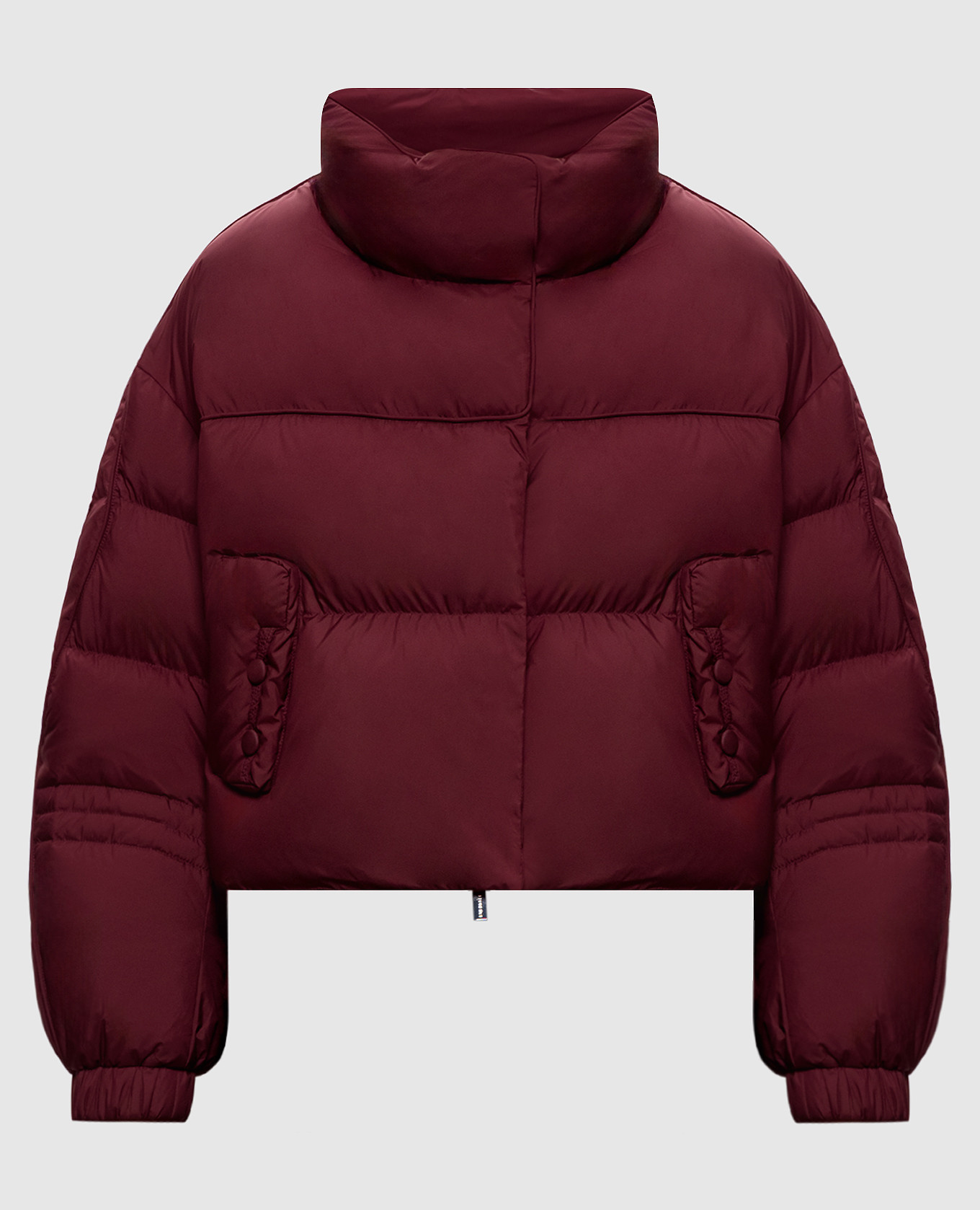 Burgundy short down jacket