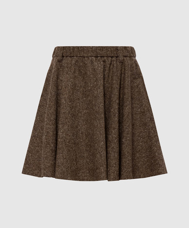 Brown skirt with wool