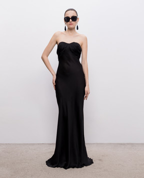 Ermanno Scervino Black silk bustier dress D482Q758KQG