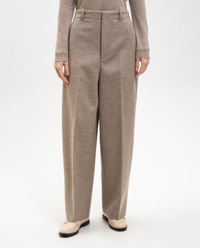 Bottega Veneta Beige wool and cashmere pants 835267V3OO0
