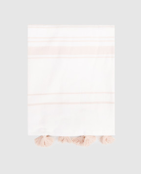 L'appartement White striped towel ONESIDEHANDTOWEL