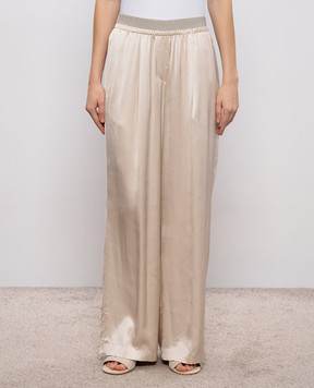 Peserico Beige pants with logo A0410206638